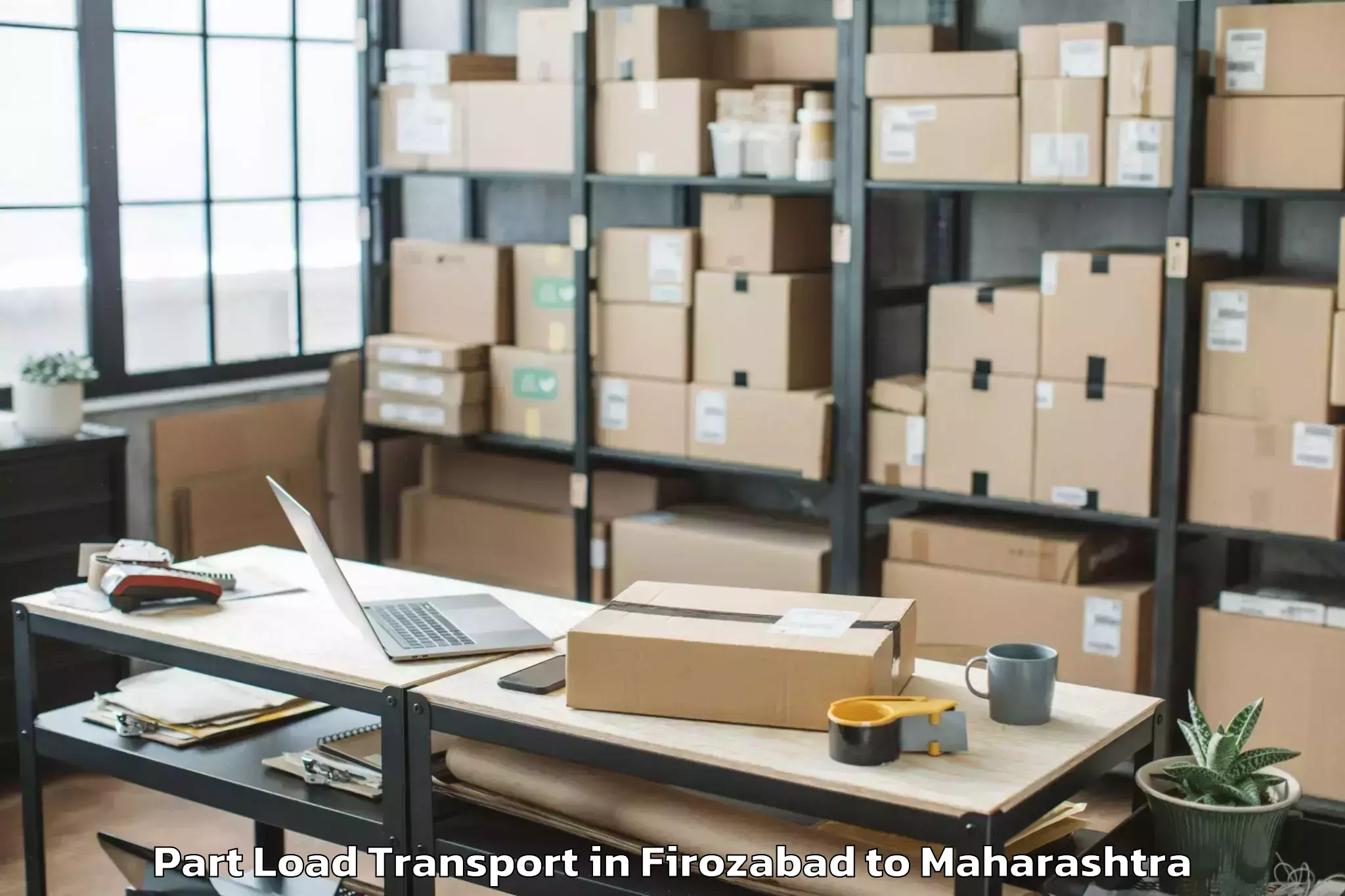 Expert Firozabad to Salekasa Part Load Transport